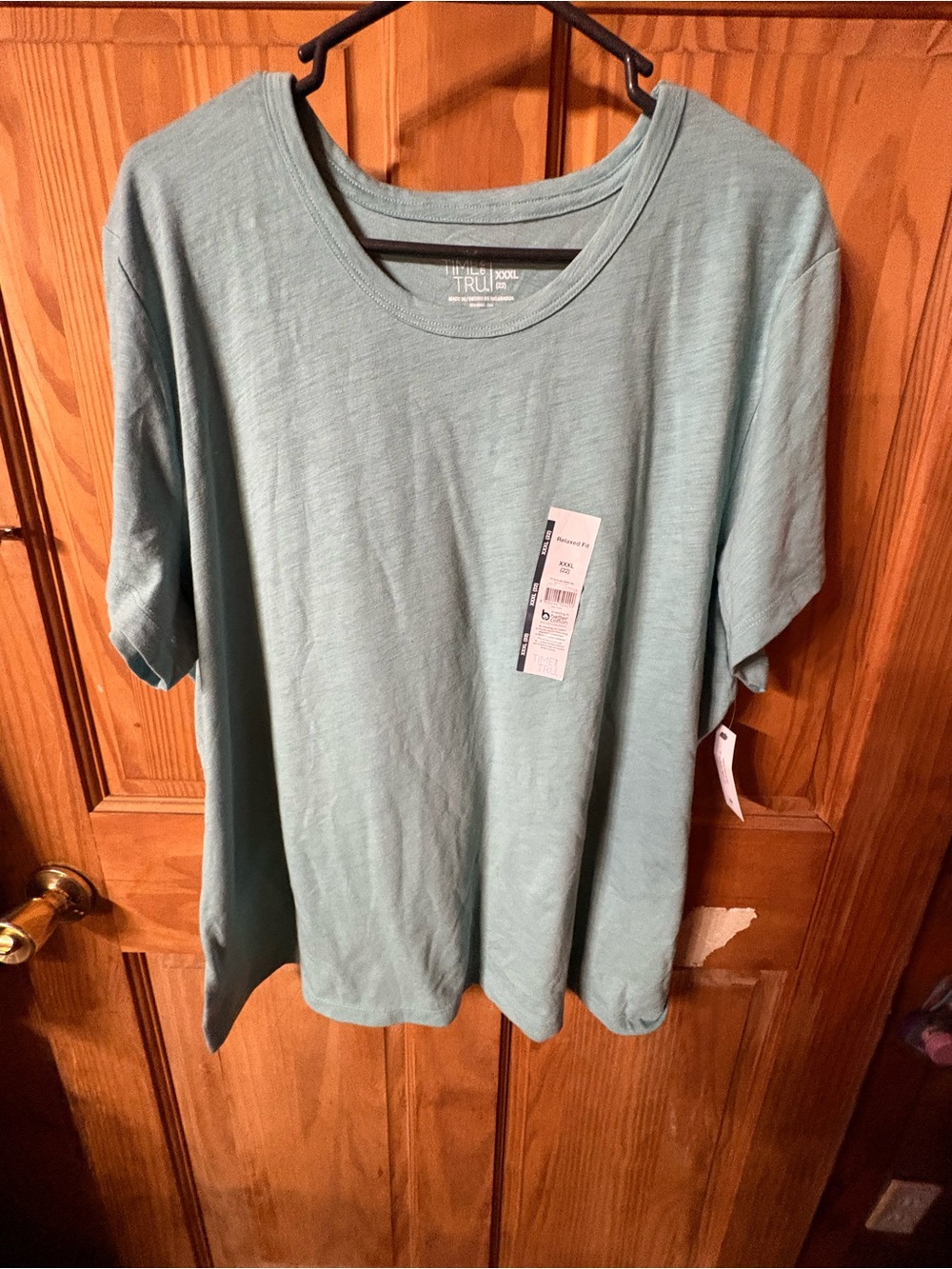 Time and Tru Sage Green Short Sleeve Crewneck Tee